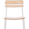 image:imageFlash Furniture Cyprus Commercial Grade Wood Dining Chair Metal Frame Solid Wood Seat and Back Floor Glides WhiteAntique WhiteAntique White