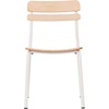 image:imageFlash Furniture Cyprus Commercial Grade Wood Dining Chair Metal Frame Solid Wood Seat and Back Floor Glides WhiteAntique WhiteAntique White