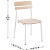 image:imageFlash Furniture Cyprus Commercial Grade Wood Dining Chair Metal Frame Solid Wood Seat and Back Floor Glides WhiteAntique WhiteAntique White