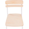 image:imageFlash Furniture Cyprus Commercial Grade Wood Dining Chair Metal Frame Solid Wood Seat and Back Floor Glides WhiteAntique WhiteAntique White
