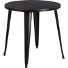image:imageFlash Furniture Dalton Commercial Grade 30 Round Red Metal IndoorOutdoor Table Set with 4 Cafe ChairsBlackantique Gold