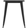 image:imageFlash Furniture Declan Commercial Outdoor Dining Table All Weather Poly Resin Top with Steel Base 2375 Square BrownSilverBlack TopBlack Frame