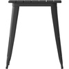 image:imageFlash Furniture Declan Commercial Outdoor Dining Table All Weather Poly Resin Top with Steel Base 2375 Square BrownSilverBlack TopBlack Frame