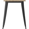 image:imageFlash Furniture Declan Commercial Outdoor Dining Table All Weather Poly Resin Top with Steel Base 2375 Square BrownSilverBrown TopBlack Frame