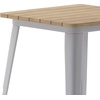 image:imageFlash Furniture Declan Commercial Outdoor Dining Table All Weather Poly Resin Top with Steel Base 2375 Square BrownSilverBrown TopSilver Frame