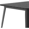 image:imageFlash Furniture Declan Commercial Outdoor Dining Table All Weather Poly Resin Top with Steel Base 315 Square BrownSilverBlack TopBlack Frame