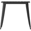 image:imageFlash Furniture Declan Commercial Outdoor Dining Table All Weather Poly Resin Top with Steel Base 315 Square BrownSilverBlack TopBlack Frame