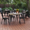 image:imageFlash Furniture Declan Commercial Outdoor Dining Table All Weather Poly Resin Top with Steel Base 315 Square BrownSilverBrown TopBlack Frame