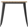 image:imageFlash Furniture Declan Commercial Outdoor Dining Table All Weather Poly Resin Top with Steel Base 315 Square BrownSilverBrown TopBlack Frame