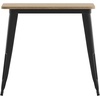 image:imageFlash Furniture Declan Commercial Outdoor Dining Table All Weather Poly Resin Top with Steel Base 315 Square BrownSilverBrown TopBlack Frame