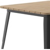 image:imageFlash Furniture Declan Commercial Outdoor Dining Table All Weather Poly Resin Top with Steel Base 315 Square BrownSilverBrown TopBlack Frame