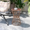 image:imageFlash Furniture Devon IndoorOutdoor Rattan Rope Table  Natural Finish Polyethylene Rattan  Black Finished Engineered Wood Top  Fade and Weather Resistant