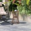 image:imageFlash Furniture Devon IndoorOutdoor Rattan Rope Table  Natural Finish Polyethylene Rattan  Black Finished Engineered Wood Top  Fade and Weather Resistant