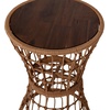 image:imageFlash Furniture Devon IndoorOutdoor Rattan Rope Table  Natural Finish Polyethylene Rattan  Black Finished Engineered Wood Top  Fade and Weather Resistant