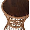 image:imageFlash Furniture Devon IndoorOutdoor Rattan Rope Table  Natural Finish Polyethylene Rattan  Black Finished Engineered Wood Top  Fade and Weather Resistant