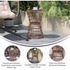 image:imageFlash Furniture Devon IndoorOutdoor Rattan Rope Table  Natural Finish Polyethylene Rattan  Black Finished Engineered Wood Top  Fade and Weather Resistant