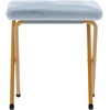 image:imageFlash Furniture Eleanor Double Saucer Chair with Folding Steel Frame Portable Oversized Saucer Chair for Dorm or Bedroom 56 Ivory Faux ShearlingSoft Gold FrameAqua FabricSoft Gold Frame