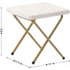 image:imageFlash Furniture Eleanor Double Saucer Chair with Folding Steel Frame Portable Oversized Saucer Chair for Dorm or Bedroom 56 Ivory Faux ShearlingSoft Gold FrameIvory Faux Shearling FabricSoft Gold Frame