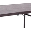 image:imageFlash Furniture Elijah 6Foot BiFold Brown Wood Grain Plastic Folding Table with Carrying Handle