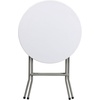 image:imageFlash Furniture Elon 2 Round AllOccasion Plastic Folding Event Table Folding Banquet Table for IndoorOutdoor Events White2 ft