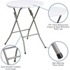 image:imageFlash Furniture Elon 2 Round AllOccasion Plastic Folding Event Table Folding Banquet Table for IndoorOutdoor Events White2 ft