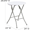 image:imageFlash Furniture Elon 2 Round AllOccasion Plastic Folding Event Table Folding Banquet Table for IndoorOutdoor Events White2 ft