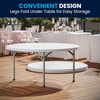 image:imageFlash Furniture Elon 2 Round AllOccasion Plastic Folding Event Table Folding Banquet Table for IndoorOutdoor Events White5 Foot