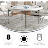 image:imageFlash Furniture Elon 2 Round AllOccasion Plastic Folding Event Table Folding Banquet Table for IndoorOutdoor Events White5 Foot