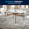 image:imageFlash Furniture Elon 2 Round AllOccasion Plastic Folding Event Table Folding Banquet Table for IndoorOutdoor Events White5 Foot