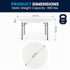 image:imageFlash Furniture Elon 2 Round AllOccasion Plastic Folding Event Table Folding Banquet Table for IndoorOutdoor Events White5 Foot