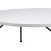 image:imageFlash Furniture Elon 2 Round AllOccasion Plastic Folding Event Table Folding Banquet Table for IndoorOutdoor Events White6 Foot