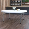 image:imageFlash Furniture Elon 2 Round AllOccasion Plastic Folding Event Table Folding Banquet Table for IndoorOutdoor Events White6 Foot