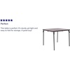 image:imageFlash Furniture Elon 285 Square AllOccasion Plastic Folding Event Table with Locking Legs Folding Banquet Table for IndoorOutdoor Events WhiteBrown