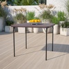 image:imageFlash Furniture Elon 285 Square AllOccasion Plastic Folding Event Table with Locking Legs Folding Banquet Table for IndoorOutdoor Events WhiteBrown