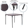 image:imageFlash Furniture Elon 285 Square AllOccasion Plastic Folding Event Table with Locking Legs Folding Banquet Table for IndoorOutdoor Events WhiteBrown