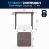 image:imageFlash Furniture Elon 285 Square AllOccasion Plastic Folding Event Table with Locking Legs Folding Banquet Table for IndoorOutdoor Events WhiteDark Gray