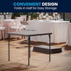 image:imageFlash Furniture Elon 285 Square AllOccasion Plastic Folding Event Table with Locking Legs Folding Banquet Table for IndoorOutdoor Events WhiteDark Gray