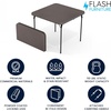 image:imageFlash Furniture Elon 285 Square AllOccasion Plastic Folding Event Table with Locking Legs Folding Banquet Table for IndoorOutdoor Events WhiteDark Gray