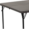 image:imageFlash Furniture Elon 285 Square AllOccasion Plastic Folding Event Table with Locking Legs Folding Banquet Table for IndoorOutdoor Events WhiteDark Gray
