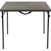 image:imageFlash Furniture Elon 285 Square AllOccasion Plastic Folding Event Table with Locking Legs Folding Banquet Table for IndoorOutdoor Events WhiteDark Gray