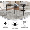 image:imageFlash Furniture Elon 285 Square AllOccasion Plastic Folding Event Table with Locking Legs Folding Banquet Table for IndoorOutdoor Events WhiteDark Gray