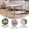 image:imageFlash Furniture Elon 285 Square AllOccasion Plastic Folding Event Table with Locking Legs Folding Banquet Table for IndoorOutdoor Events WhiteGranite White