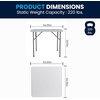 image:imageFlash Furniture Elon 285 Square AllOccasion Plastic Folding Event Table with Locking Legs Folding Banquet Table for IndoorOutdoor Events WhiteGranite White
