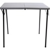 image:imageFlash Furniture Elon 285 Square AllOccasion Plastic Folding Event Table with Locking Legs Folding Banquet Table for IndoorOutdoor Events WhiteGrey