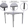 image:imageFlash Furniture Elon 285 Square AllOccasion Plastic Folding Event Table with Locking Legs Folding Banquet Table for IndoorOutdoor Events WhiteGrey