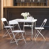 image:imageFlash Furniture Elon 285Foot Square Granite White Plastic Folding Table  Waterproof  Impact and Stain Resistant  Flash Furniture Hercules Series Plastic Folding ChairsGranite White