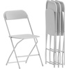 image:imageFlash Furniture Elon 4Foot Granite White Plastic Folding Table amp Hercules Series Plastic Folding Chairs for Parties and Weddings Stackable Commercia