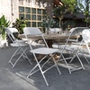 image:imageFlash Furniture Elon 4Foot Granite White Plastic Folding Table amp Hercules Series Plastic Folding Chairs for Parties and Weddings Stackable Commercia