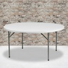 image:imageFlash Furniture Elon Commercial Grade 5Foot Round Granite White Plastic Folding TableGranite White