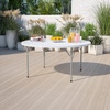 image:imageFlash Furniture Elon Commercial Grade 5Foot Round Granite White Plastic Folding TableWhite